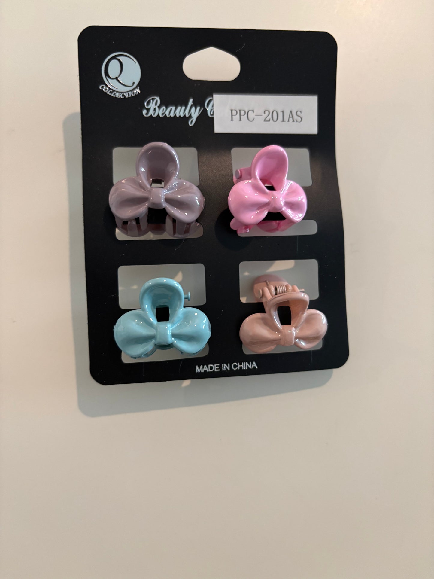 Mini 1" Durable Mini 4 Hair Claw Clips (4 Colors)